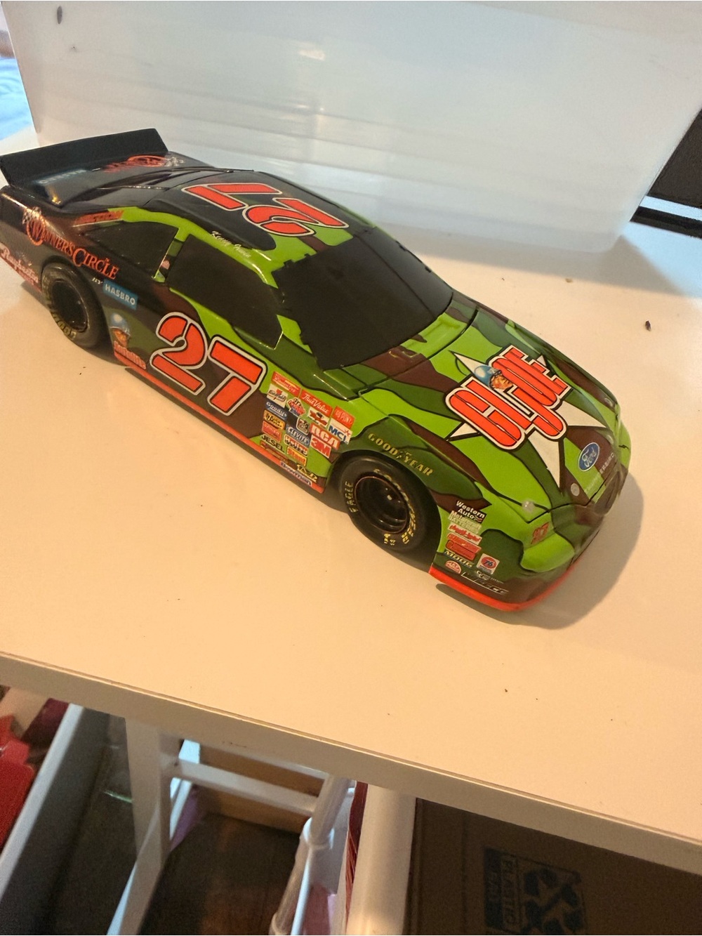 Kids Die-Cast Race Car Toy - Green/Black #27
